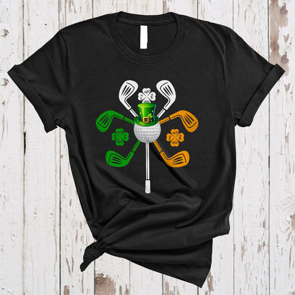 MacnyStore - Golf Clover Leaf Irish Flag, Amazing St. Patrick's Day Shamrock Shape, Sport Player Team T-Shirt