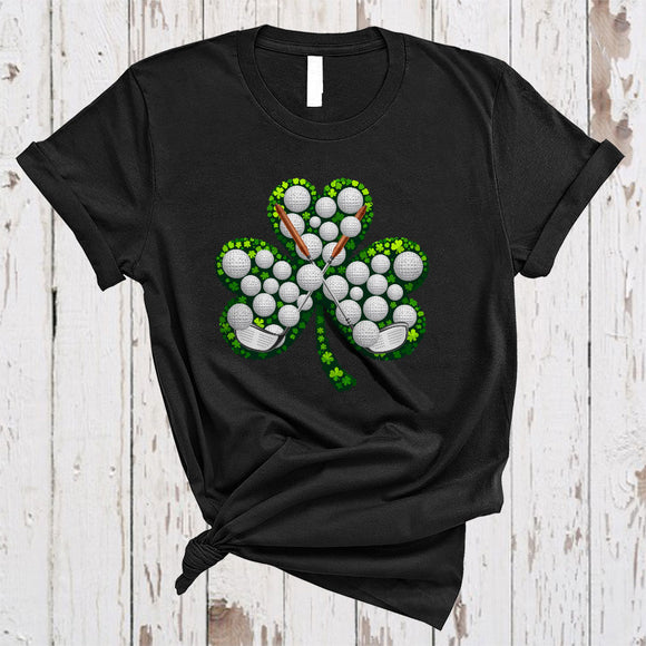 MacnyStore - Golf Shamrock Shape, Awesome St. Patrick's Day Golf Sport Player Lover, Lucky Family Group T-Shirt