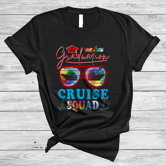 MacnyStore - Graduation Cruise Squad, Colorful Summer Vacation Sunglasses Summer, Family Graduation T-Shirt