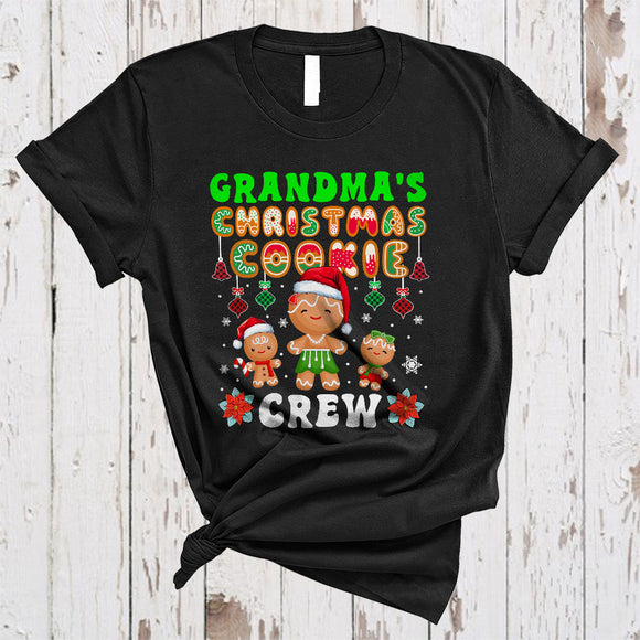 MacnyStore - Grandma's Christmas Cookie Crew, Cute Joyful X-mas Gingerbread, Matching Family Baker Lover T-Shirt