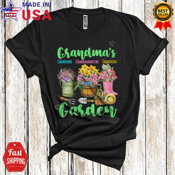MacnyStore - Grandma's Garden Cool Funny Mother's Day Family Flowers Floral Gardens Farmer Lover T-Shirt