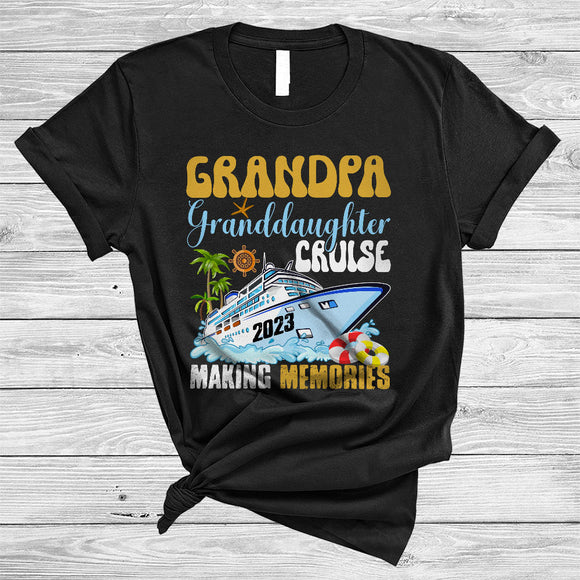 MacnyStore - Grandpa Granddaughter Cruise 2023 Squad, Awesome Christmas Family Group, X-mas Cruise Ship T-Shirt