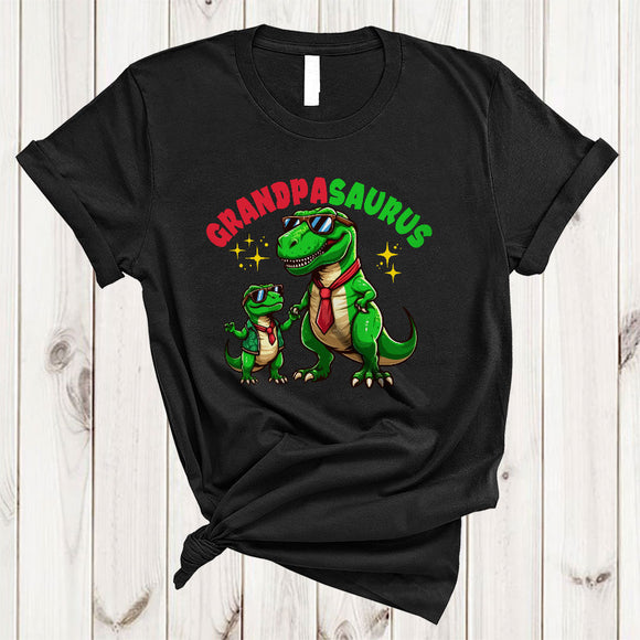 MacnyStore - Grandpasaurus, Awesome Father's Day T-Rex Dinosaur Sunglasses, Grandpa Family Group T-Shirt
