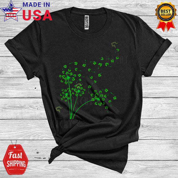 MacnyStore - Green Dandelion Shamrock Cute Cool St. Patrick's Day Irish Dandelion Clovers Shamrocks Lover T-Shirt
