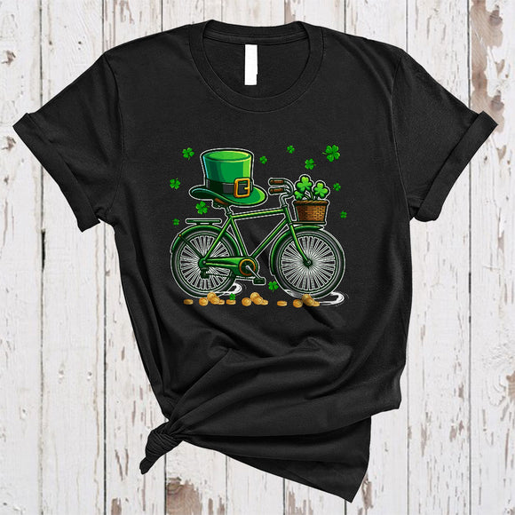 MacnyStore - Green Leprechaun Bicycle Riding, Amazing St. Patrick's Day Leprechaun, Lucky Shamrock T-Shirt