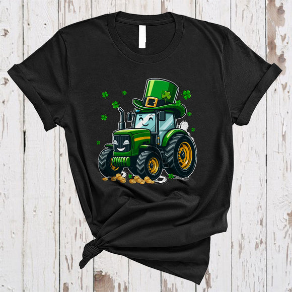 MacnyStore - Green Leprechaun Tractor Driver, Amazing St. Patrick's Day Leprechaun Farmer, Lucky Shamrock T-Shirt