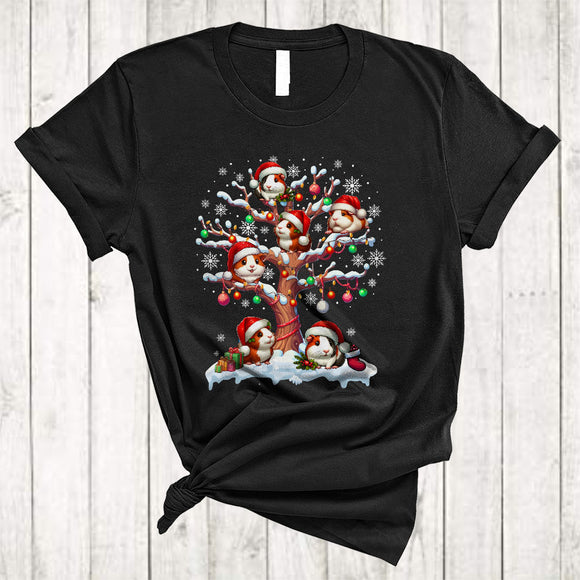 MacnyStore - Guinea Pig On Christmas Tree, Lovely Funny X-mas Santa Guinea Pig, Animal Lover Group T-Shirt