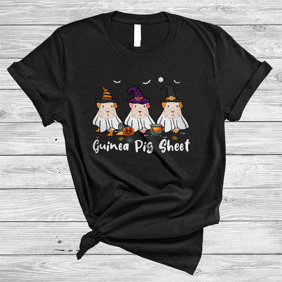 MacnyStore - Guinea Pig Sheet Cool Creepy Halloween Boo Ghost Matching Guinea Pigs Animal Lover T-Shirt