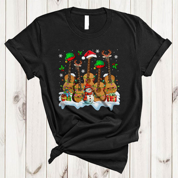 MacnyStore - Guitar Collection, Cool X-mas Guitarist Musical Instrument, Matching Christmas Guitar Lover T-Shirt