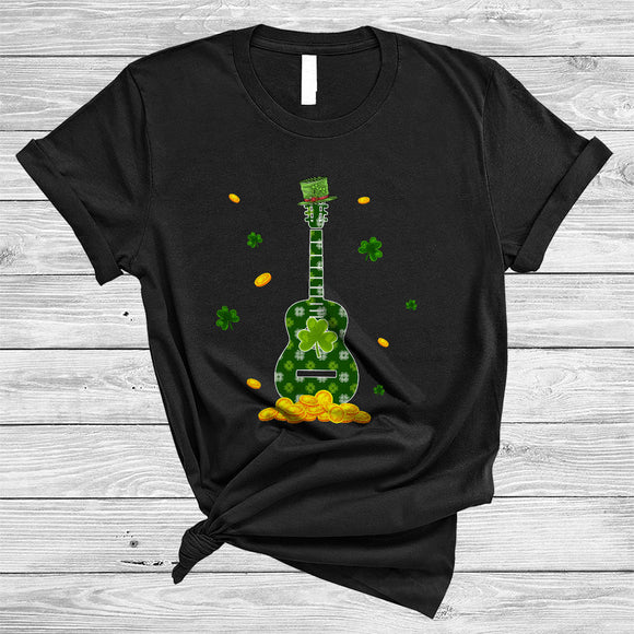 MacnyStore - Guitar Shamrock, Wonderful St. Patrick's Day Lucky Shamrock, Musical Instruments Player T-Shirt