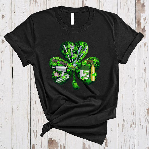 MacnyStore - Hair Stylist Tools Shamrock Shape, Awesome St. Patrick's Day Hair Stylist Lover, Lucky Family Group T-Shirt