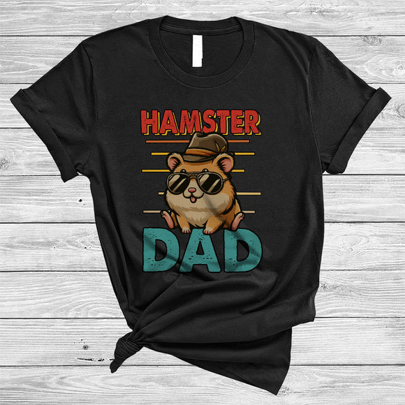 MacnyStore - Hamster Dad, Humorous Vintage Mother's Day Hamster Sunglasses, Matching Dad Family T-Shirt