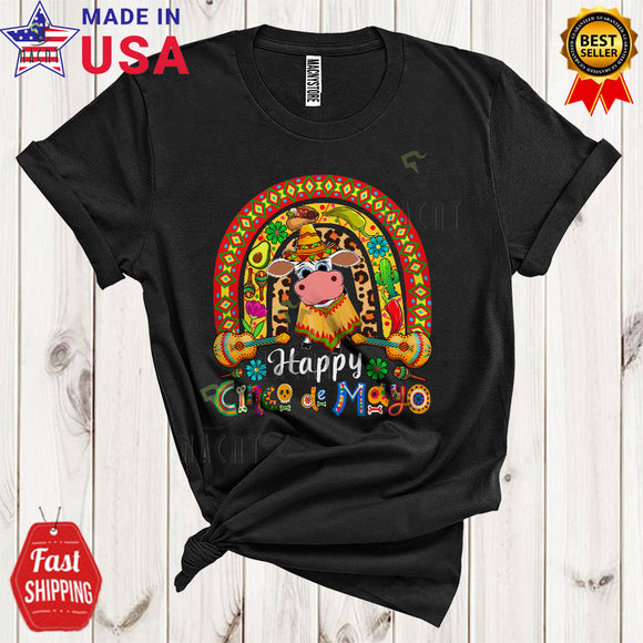 MacnyStore - Happy Cinco De Mayo Cool Cute Rainbow Mexican Sombrero Farm Farmer Lover T-Shirt