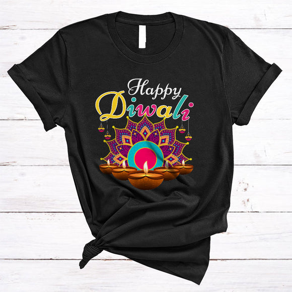 MacnyStore - Happy Diwali, Colorful Awesome Diwali Festival Of Lights, Matching Friends Family Group T-Shirt