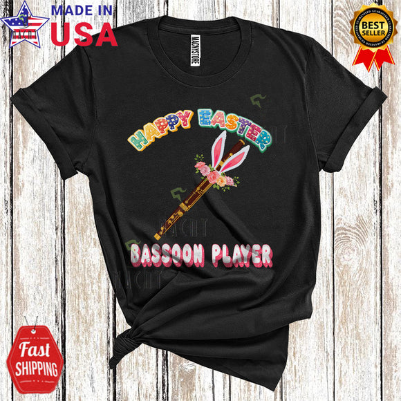MacnyStore - Happy Easter Bassoon Player Cute Cool Easter Day Bunny Ears Musical Instruments Lover T-Shirt