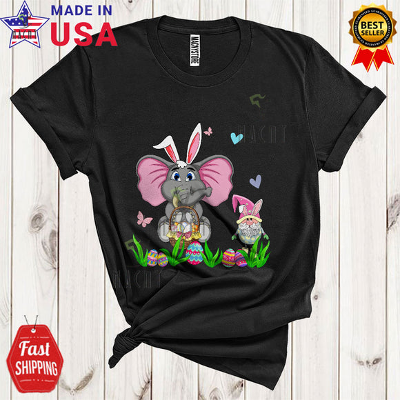MacnyStore - Happy Easter Cute Cool Easter Day Bunny Elephant Gnome Easter Egg Basket Wild Animal Lover T-Shirt