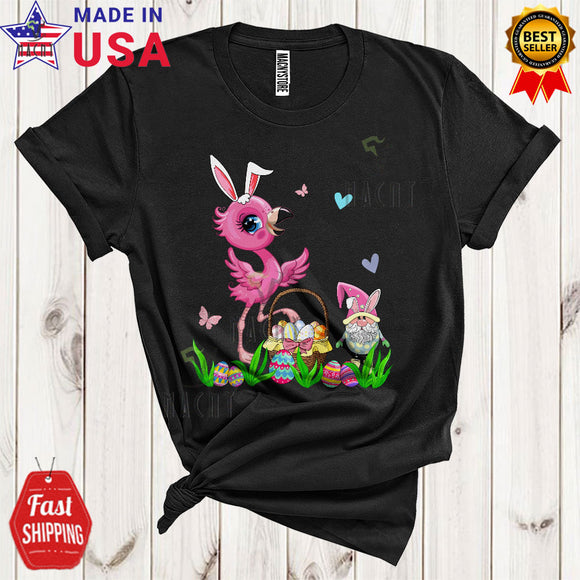 MacnyStore - Happy Easter Cute Cool Easter Day Bunny Flamingo Gnome Easter Egg Basket Wild Animal Lover T-Shirt