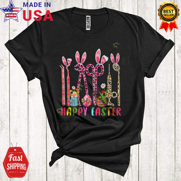 MacnyStore - Happy Easter Cute Cool Easter Day Bunny Leopard Dentist Tools Lover Matching Dentist Group T-Shirt