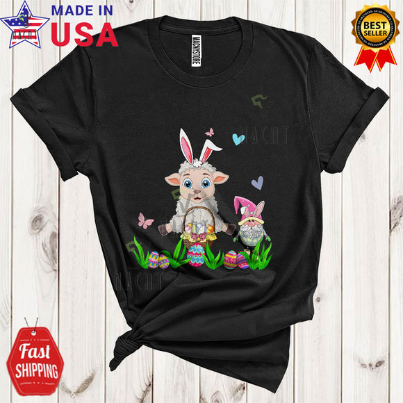 MacnyStore - Happy Easter Cute Cool Easter Day Bunny Sheep Gnome Easter Egg Basket Farm Animal Lover T-Shirt