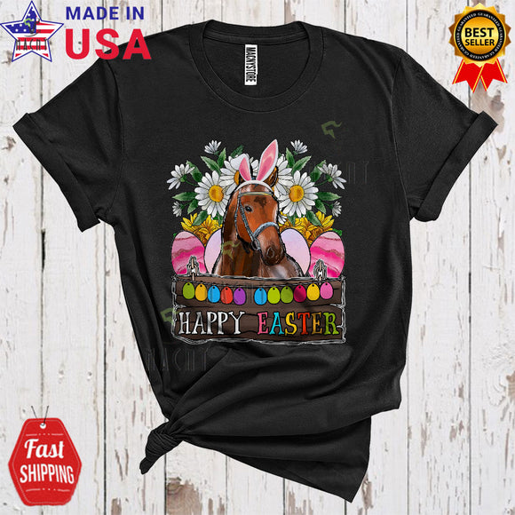 MacnyStore - Happy Easter Cute Cool Easter Day Flowers Horse Farm Animal Farmer Egg Hunt Lover T-Shirt
