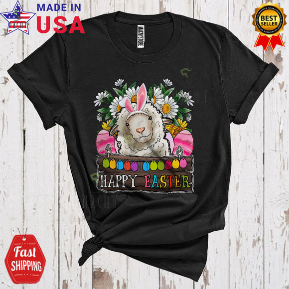 MacnyStore - Happy Easter Cute Cool Easter Day Flowers Sheep Farm Animal Farmer Egg Hunt Lover T-Shirt