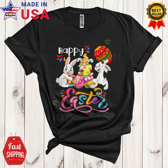MacnyStore - Happy Easter Cute Cool Easter Day Girls Boys Flowers Floral Gnomes Bunny Egg Hunt Group T-Shirt