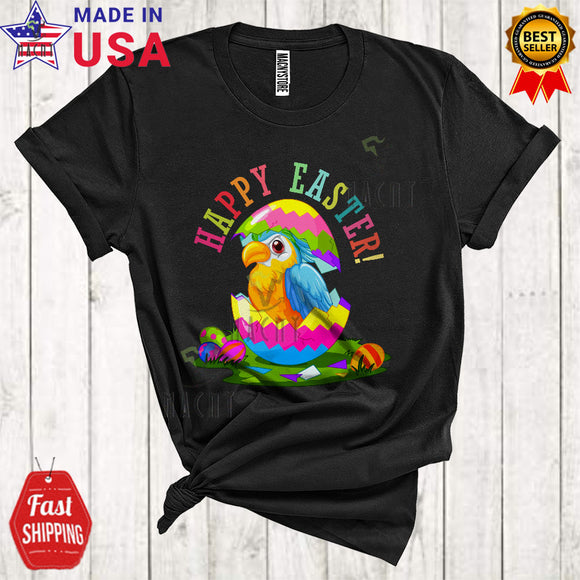 MacnyStore - Happy Easter Cute Cool Easter Day Macaw In Easter Egg Matching Egg Hunt Animal Lover T-Shirt