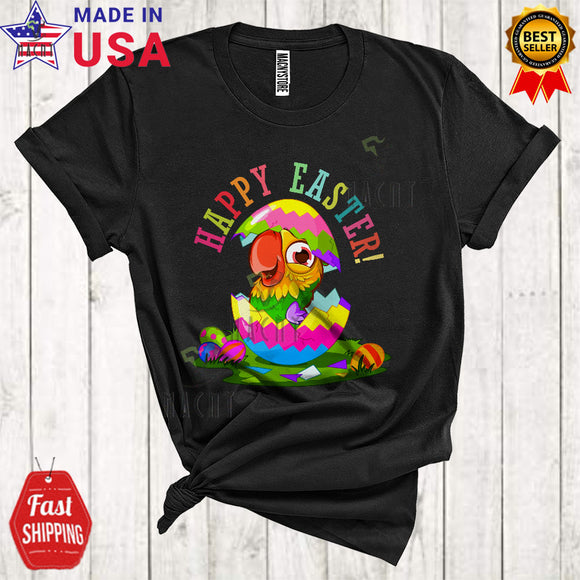 MacnyStore - Happy Easter Cute Cool Easter Day Parrot In Easter Egg Matching Egg Hunt Animal Lover T-Shirt