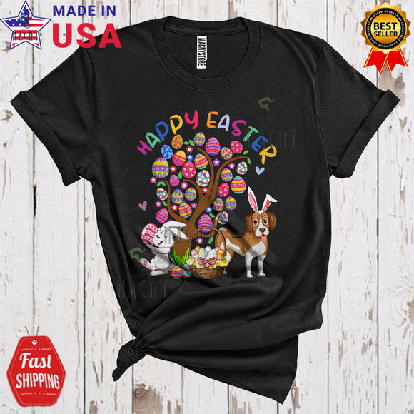 MacnyStore - Happy Easter Cute Cool Easter Egg Tree Bunny Beagle Lover Matching Egg Hunt Group T-Shirt