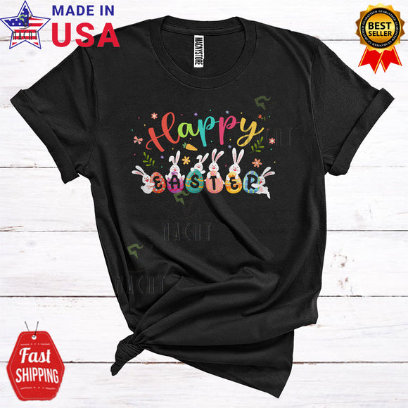 MacnyStore - Happy Easter Cute Funny Easter Day Bunnies Squad With Easter Eggs Hunt Farm Animal Farmer Lover T-Shirt