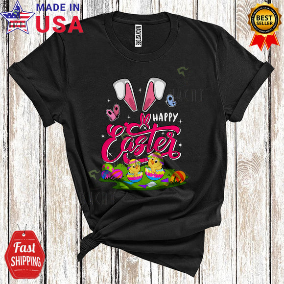 MacnyStore - Happy Easter Cute Funny Easter Day Chick In Easter Eggs Hunt Matching Family Group T-Shirt