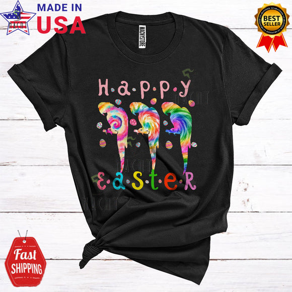 MacnyStore - Happy Easter Cute Funny Easter Day Three Tie Dye Macaw Birds Matching Family Group T-Shirt
