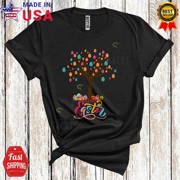MacnyStore - Happy Easter Funny Cool Easter Day Eggs Tree Lover Matching Easter Egg Hunt Family Group T-Shirt