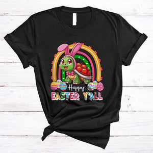 MacnyStore - Happy Easter Y'all, Lovely Easter Day Bunny Turtle Sea Animal, Egg Hunt Matching Group T-Shirt