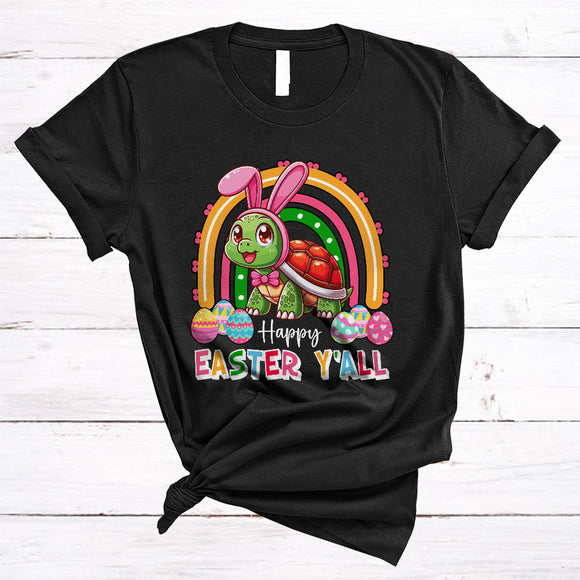 MacnyStore - Happy Easter Y'all, Lovely Easter Day Bunny Turtle Sea Animal, Egg Hunt Matching Group T-Shirt