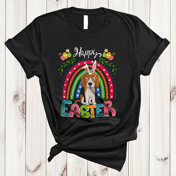 MacnyStore - Happy Easter, Amazing Easter Day Bunny Beagle Lover, Rainbow Matching Egg Hunt Group T-Shirt