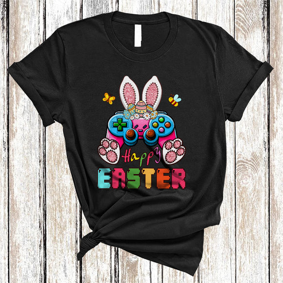 MacnyStore - Happy Easter, Amazing Easter Day Bunny Game Controller, Flowers Gamer Gaming Lover T-Shirt