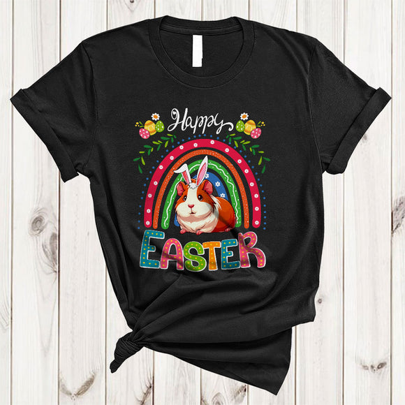 MacnyStore - Happy Easter, Amazing Easter Day Bunny Guinea Pig Lover, Rainbow Matching Egg Hunt Group T-Shirt