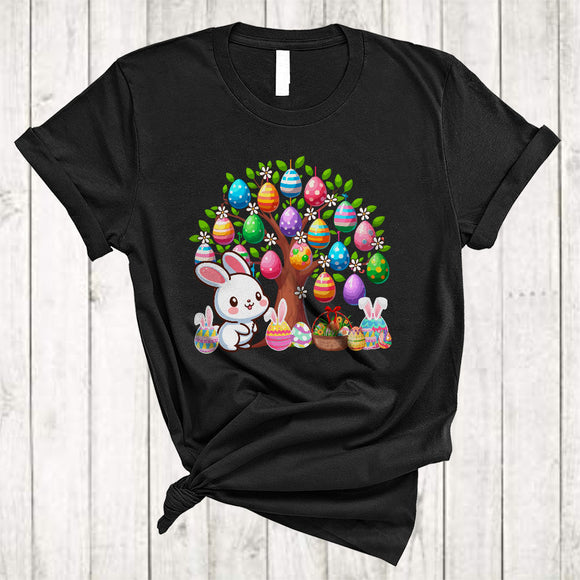 MacnyStore - Happy Easter, Amazing Easter Day Bunny Hunting Eggs, Easter Egg Tree Matching Family Group T-Shirt