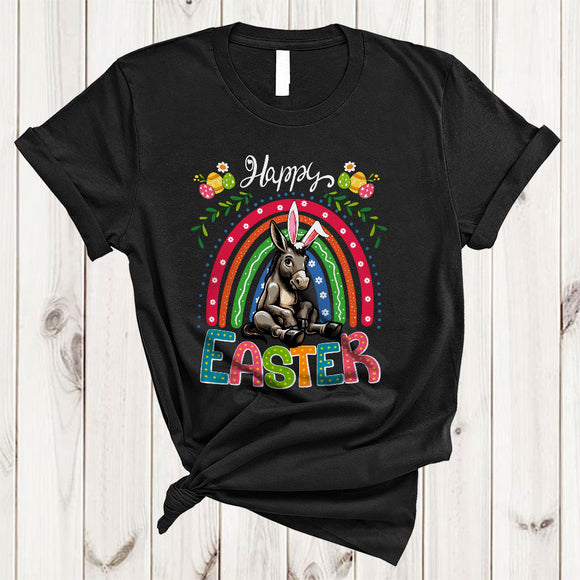 MacnyStore - Happy Easter, Amazing Easter Day Bunny Mule Lover, Rainbow Matching Egg Hunt Group T-Shirt