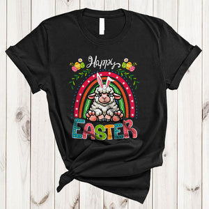 MacnyStore - Happy Easter, Amazing Easter Day Bunny Sheep Lover, Rainbow Matching Egg Hunt Group T-Shirt