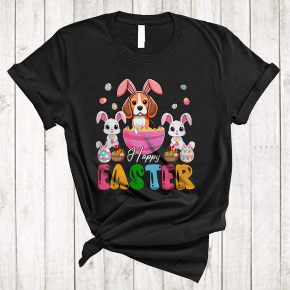 MacnyStore - Happy Easter, Awesome Easter Day Bunny Beagle In Easter Egg, Matching Family Group T-Shirt