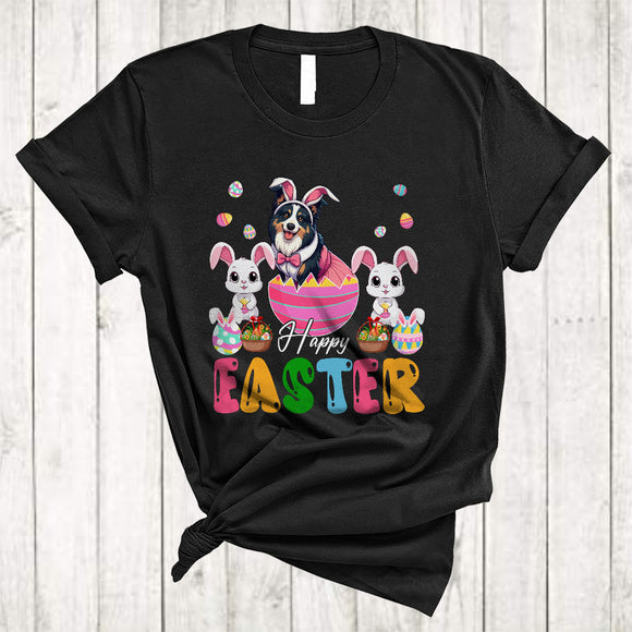 MacnyStore - Happy Easter, Awesome Easter Day Bunny Border Collie In Easter Egg, Matching Family Group T-Shirt