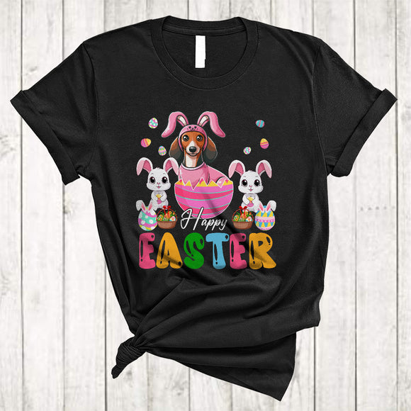 MacnyStore - Happy Easter, Awesome Easter Day Bunny Dachshund In Easter Egg, Matching Family Group T-Shirt
