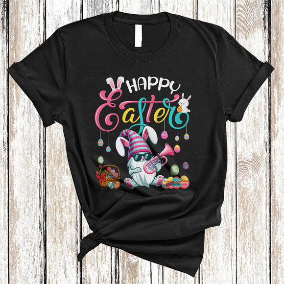 MacnyStore - Happy Easter, Joyful Easter Day Bunny Gnome Playing Bassoon, Musical Instruments Player Group T-Shirt