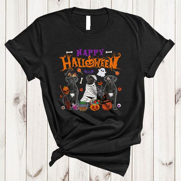 MacnyStore - Happy Halloween Cool Adorable Halloween Witch Mummy Zombie Cane Corso Collection T-Shirt