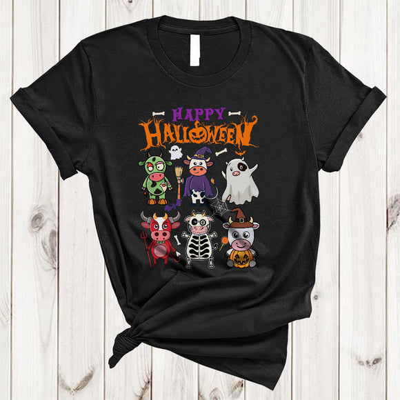 MacnyStore - Happy Halloween Funny Horror Zombie Mummy Witch Cow Collection Farmer Farm T-Shirt