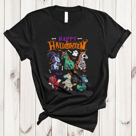 MacnyStore - Happy Halloween Funny Horror Zombie Mummy Witch Horse Collection Farmer Farm T-Shirt