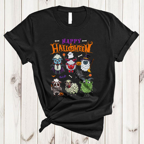 MacnyStore - Happy Halloween Funny Horror Zombie Mummy Witch Sheep Collection Farmer Farm T-Shirt