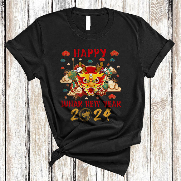 MacnyStore - Happy Lunar New Year 2024, Colorful Lunar New Year Dragon Year, Matching Family Group T-Shirt